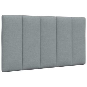 vidaXL Coussin de tête de lit Hanko gris clair 80 cm tissu