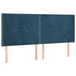 vidaXL Sommier à lattes de lit matelas et LED Bleu foncé 160x200 cm