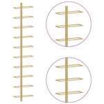 vidaXL Casier à vin mural pour 10 bouteilles Doré Fer