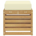 vidaXL Banc de Jardin Blanc 43 x 43 x 45 cm Bois d'Acacia Massif