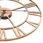 vidaXL Horloge murale Métal 40 cm Doré