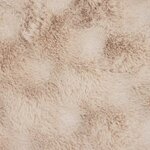 vidaXL Couverture en Fourrure de Lapin Synthétique Beige 130 x 150 cm