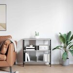 vidaXL Étagère Gris Sonoma 82 x 32 x 79 cm Bois d'ingénierie