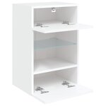 vidaXL Meubles TV muraux avec lumières LED 2 Pièces blanc 40x30x60 5 cm