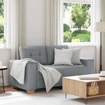 vidaXL Canapé causeuse gris clair 120 cm tissu