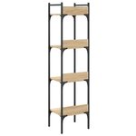 vidaXL Bibliothèque à 4 niveaux chêne 35x30x138 5 cm bois d'ingénierie