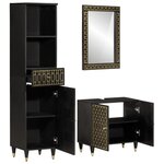 vidaXL Ensemble de meubles de salle de bain 3 Pièces bois manguier massif