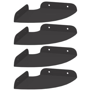 vidaXL Étagère flottante avec étagère 4 Pièces Noir 15 x 15 x 2 cm
