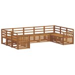 vidaXL Ensemble de canapés d'extérieur 9 pc Naturel