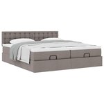 VidaXL Cadre de lit ottoman avec matelas taupe 200x200cm tissu