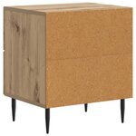 vidaXL Cabinet de chevet 2 Pièces Chêne artisanal 43 x 34 5 x 47 5 cm