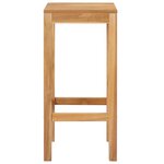 vidaXL Tabouret de bar 2 Pièces Naturel Bois de teck massif