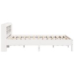 vidaXL Cadre de lit sans matelas blanc 140x190 cm bois de pin massif