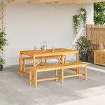 vidaXL Ensemble de salle à manger de jardin 3 pièces en bois d'acacia massif