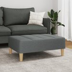 vidaXL Repose-pied gris foncé 77x55x31 cm tissu