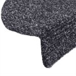 vidaXL Tapis d'escalier autocollants 10 pièces 56 x 17 x 3 cm Gris foncé Demi-rond