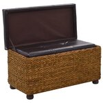 Ensemble de banc banquette 2 pièces jacinthe d'eau 85 x 40 x 45 cm marron 02_0010731