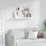 vidaXL Étagère Murale Marbre blanc 80 x 23 5 x 4 cm Bois d'ingénierie