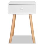 Vidaxl table de chevet 2 pièces bois de pin massif 40 x 30 x 61 cm blanc