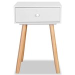 vidaXL Table de chevet 2 Pièces Bois de pin massif 40 x 30 x 61 cm Blanc