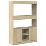 vidaXL Buffet haut chêne sonoma 92x33x140 cm bois d'ingénierie