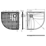 vidaXL Receveur de douche SMC Noir 90x90 cm