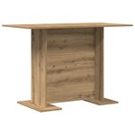 Table de salle à manger vidaXL en chêne artisanal 110x60x75 cm en bois d'ingénierie
