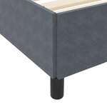 vidaXL Cadre de lit Gris foncé  gris et blanc 140 x 200 cm Velours