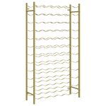 vidaXL Casier à bouteilles pour 72 bouteilles Doré Métal