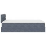 vidaXL Cadre de lit ottoman et matelas gris foncé 120x200 cm velours