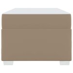 vidaXL Cadre de lit avec matelas Cappuccino 90 x 200 cm tissu