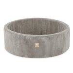 Piscine ronde 90x30 cm velours côtelé beige