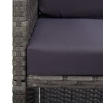 vidaXL Salon de jardin 5 Pièces Résine tressée bois d'acacia Anthracite
