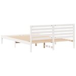 vidaXL Cadre de lit Blanc 160 x 220 cm Bois massif en pin