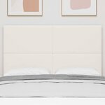 vidaXL Tête de lit LED avec des lumières à LED Crème 160 cm Polyester