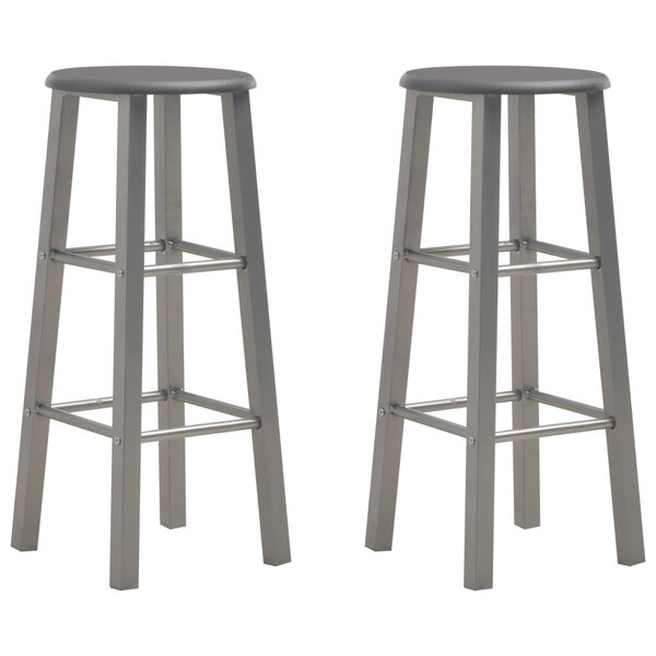 vidaXL Tabourets de bar lot de 2 anthracite MDF