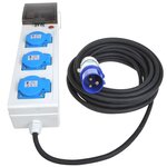 ProPlus Unité d'alimentation de tente/remorque 10 m 3 x Schuko