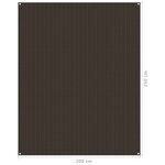 vidaXL Tapis de tente 250x200 cm Marron