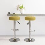 vidaXL Tabourets de bar lot de 2 vert tissu