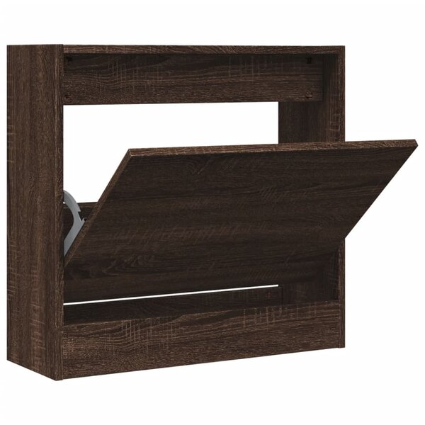 vidaXL Armoire à chaussures chêne marron 60x21x57 cm bois d'ingénierie