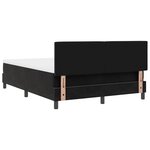 Lit Box Spring vidaXL avec Matelas Noir 140x200 cm Velours