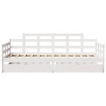 vidaXL Lit de jour et tiroirs sans matelas blanc 80x200 cm bois massif