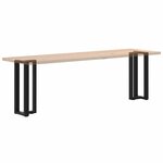 vidaXL Pieds de table console en T  2 pièces  noir  25 x 28 x (72-73) cm  acier