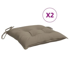 vidaXL Coussins de palette lot de 2 taupe 50x50x7 cm tissu oxford