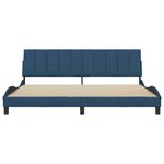 vidaXL Cadre de lit sans matelas Hanko bleu 200x200 cm tissu