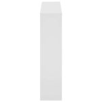 vidaXL Armoire à chaussures miroir 2 niveaux Blanc brillant 63x17x67cm