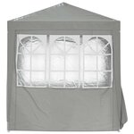 vidaXL Tente de fête Gris clair 200 x 200 x 240 cm PE et acier