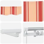 vidaXL Auvent rétractable manuel avec LED en jaune et orange 350x250 cm