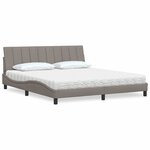 vidaXL Lit avec matelas taupe 180x200 cm tissu