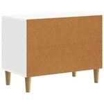 vidaXL Cabinet de chevet avec tiroir Blanc brillant 62 x 34 5 x 48 cm